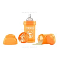 شیشه شیر ضد نفخ 180 میل نارنجی تویست شیک Twistshake