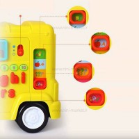اتوبوس الفبا رنگ زرد هولی تویز Huile Toys