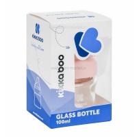 شیشه شیر پیرکس 100 میل رنگ صورتی کیکابو Kikkaboo