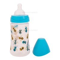 شیشه شیر طلقی 270 میل طرح زنبور رنگ آبی سواوینکس Suavinex