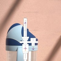 لیوان نی دار دسته دار طرح انار 300 میل رنگ سرمه ای-آبی Yasi Care