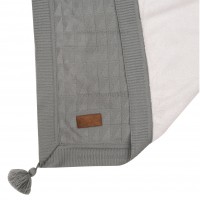 پتو بافت داخل خزدار رنگ طوسی لیزا دیاموند Lisa Diamond