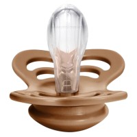 پستانک تکی سیلیکونی بادامی 0 – 6 ماه قهوه ای بیبز BIBS (بدون جعبه)