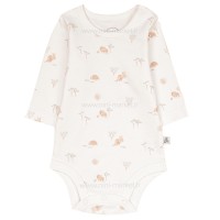 زیردکمه آستین بلند طرح کانگورو و دوستان رنگ کرم نیلی  Nili