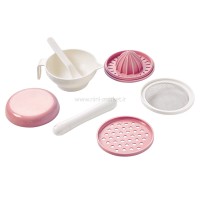 ست غذاساز دستی 7 تکه رنگ صورتی رووکو Rovco