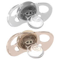 پستانک دو عددی پاستل خاکستری بژ 0-6 ماه تویست شیک Twistshake