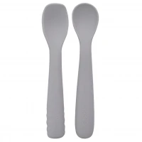 ست قاشق دو عددی سیلیکونی رنگ طوسی هی اور شی heorshe