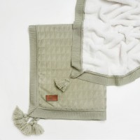 پتو بافت داخل خزدار رنگ سبز لیزا دیاموند Lisa Diamond