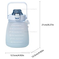 بطری آب 1400 ميل رنگ آبی خارجی