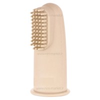 مسواک انگشتی سیلیکونی رنگ کرم امریکو بیبی Americo baby