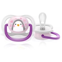 پستانک تکی الترا ایر 0-6 ماه طرح پنگوئن سفید اونت Avent (فاقد جعبه)