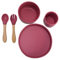 ست ظرف غذا 6 تیکه رنگ زرشکی minik oioi