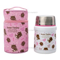 فلاسک غذای کاور دار طرح گربه رنگ صورتی پینکا pinkah