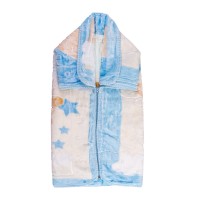 پتو اسپانیایی طرح دار رنگ آبی