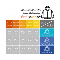 سه تیکه اسپرت طرح خرس رنگ طوسی-سفید ایندیگو Indigo