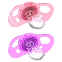 پستانک 2 عددی 6+ ماه صورتی - بنفش تویست شیک Twistshake