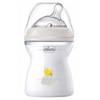 شیشه شیر نچرال فیلینگ 250 میل +2 ماه رنگ طوسی چیکو Chicco