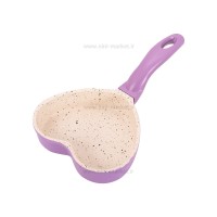 تابه چدن گرانیت قلبی رنگ بنفش عروس Aroos