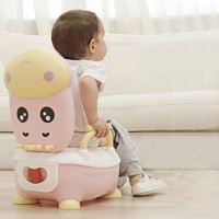 توالت آموزشی طرح گاو شاخدار رنگ صورتی برند خارجی