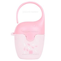 قاب پستانک طرح فيل رنگ صورتي کیکابو kikkaboo