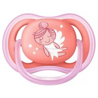 پستانک تکی الترا ایر 18-6 ماه طرح فرشته گلبهی اونت Avent (فاقد جعبه)