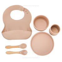 ست ظرف غذا 6 تیکه رنگ کرمی minik oioi