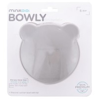 کاسه درب دار سیلیکونی رنگ طوسی مینیک اوی اوی Minik Oioi