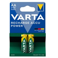 باتری قلمی شارژی سبز دو عددی 2100 آمپر varta