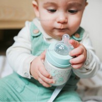 شيشه شير 150 ميل استيکر خرگوش رنگ طوسی سواوینکس Suavinex