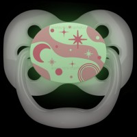 پستانک تکی درب دار طرح ستاره و ماه رنگ سفید سایز 6 تا 0 ماه دکتربراون Dr.brown