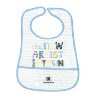 پیشبند سیلیکونی پشت حوله ای تکی حروف لاتین رنگ آبی Kikkaboo