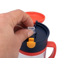 لیوان نی دار 300 میل طرح خرس فضانورد رنگ قرمز سرمه ای رووکو Rovco