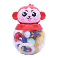 پک جغجغه نوزاد طرح میمون رنگ قرمز کد 810