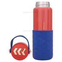 فلاسک آب استيل بنددار رنگ قرمز هلو دریم Hello dream