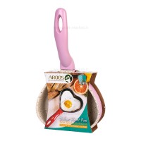 تابه چدن گرانیت قلبی صورتی عروس Aroos