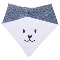 سرهمی پسرانه طرح خرس با کلاه و پیشبند ایندیگو indigo