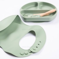 ست ظرف غذا سیلیکونی 4 تکه رنگ سبز کیدز لایف Kids Life