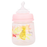 شیشه شیر کارتونی 150 میل طرح طوطی رنگ صورتی سواوینکس Suavinex