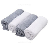 حوله دست و صورت 4 عددی رنگ طوسی سفید baby4life