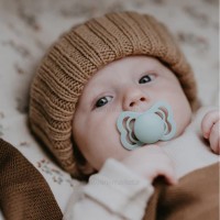 پستانک تکی سیلیکونی بادامی 0 – 6 ماه سبز بیبز BIBS (بدون جعبه)