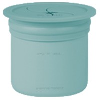 لیوان دو کاره سلیکونی رنگ آبی فیروزه ای مینیک اوی اوی Minik Oioi