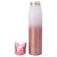 فلاسک آب استيل طرح گربه رنگ صورتی هلو دریم Hello dream