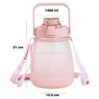 بطری آب 1400 ميل رنگ صورتی خارجی