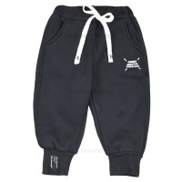 شلوار اسلش داخل‌کرک طرح لاتین رنگ مشکی