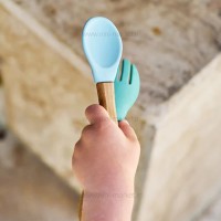 قاشق و چنگال چوبی رنگ آبی اوی اوی Oi Oi