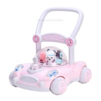 واکر ماشین حباب دار رنگ صورتي برند +ab