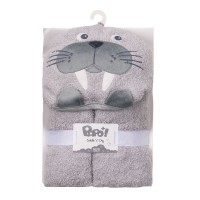 حوله دورپیچ طرح فوک رنگ طوسی پاپو Papo