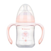 شیشه شیر آنتی کولیک 180 میل رنگ صورتی کیکابو Kikkaboo