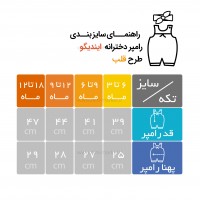 رامپر دخترانه طرح قلب رنگ کالباسی ایندیگو Indigo