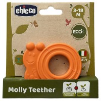 دندانگیر سیلیکونی مدل حلزون رنگ نارنجی چیکو Chicco